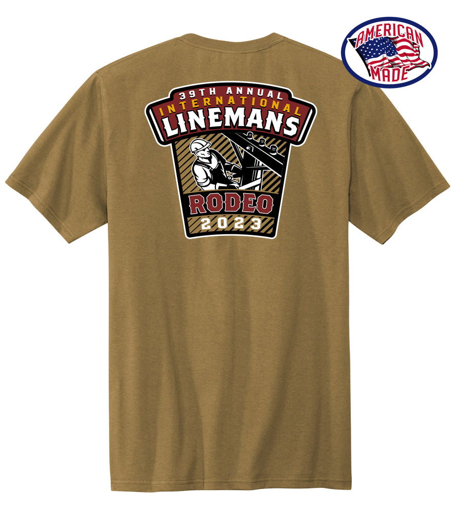 Lineman's Rodeo '23 - Emblem USA Made Brown Short Sleeve