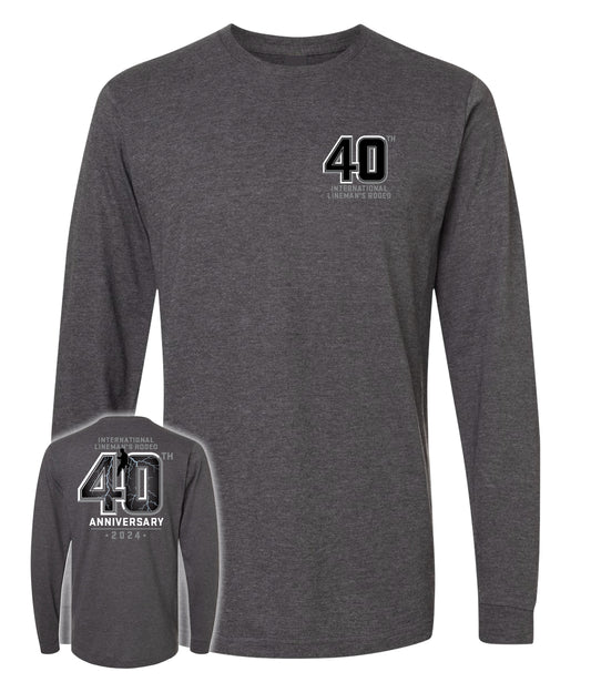 Lineman's Rodeo '24 - Lightning 40 Dk. Heather Long Sleeve