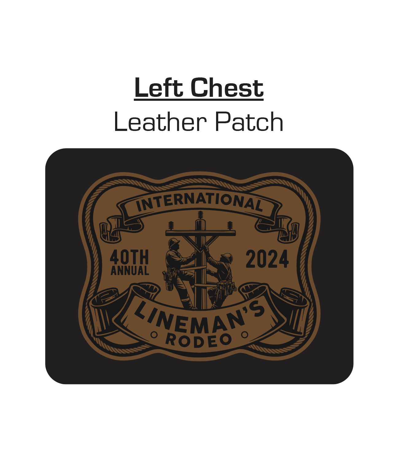 Lineman's Rodeo '24 - Soft Shell Jacket with Leather Patch
