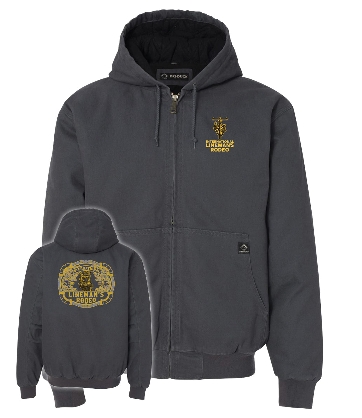 Lineman's Rodeo '26 | Buckle Charcoal Dri Duck Jacket