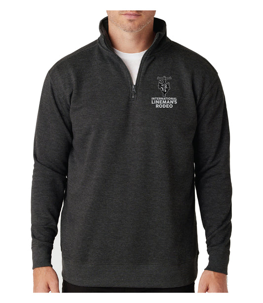 Lineman's Rodeo '26 | Logo Hthr Graphite 1/4 Zip Pullover