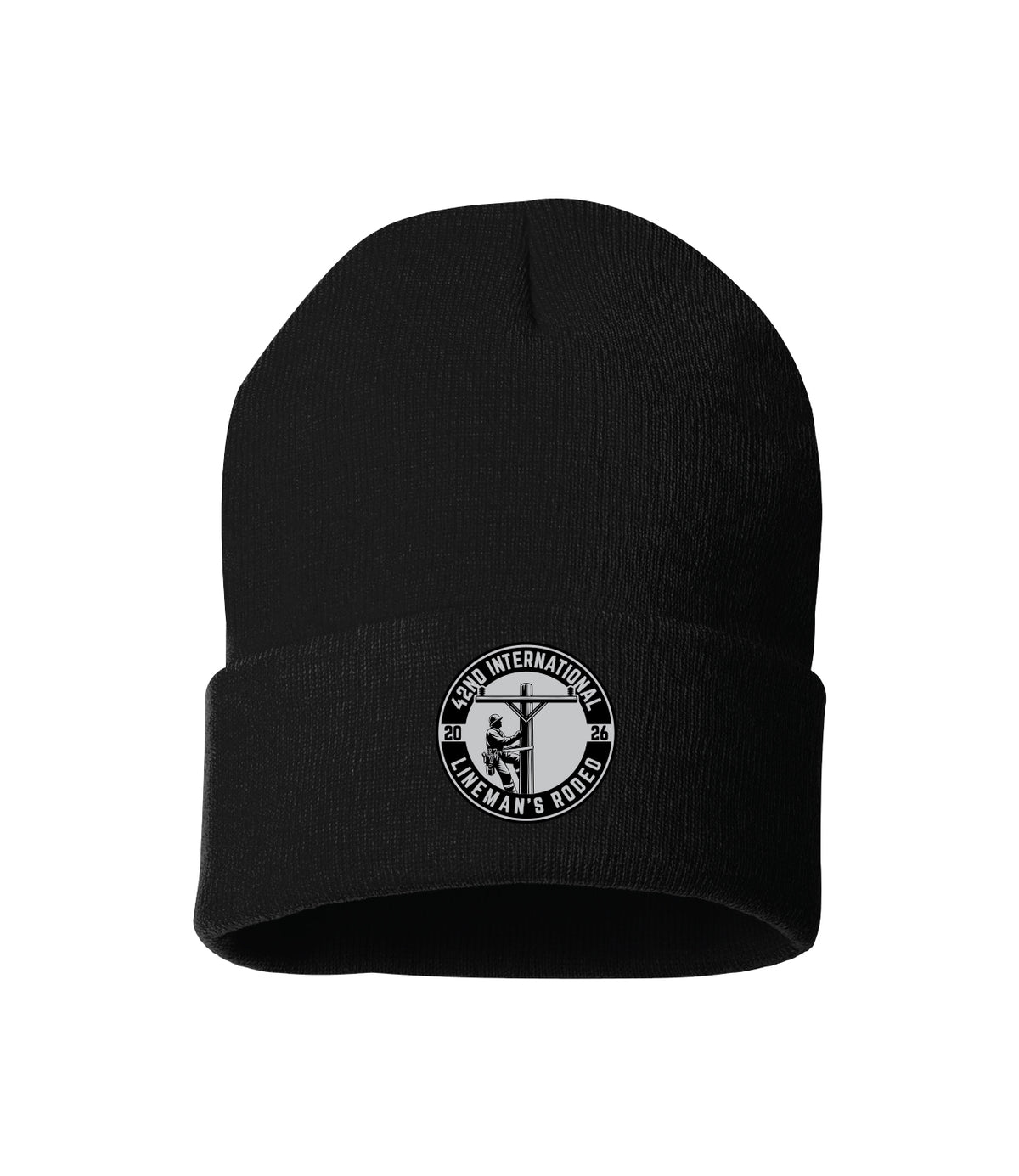 Lineman's Rodeo '26 | 42nd Logo Black Beanie