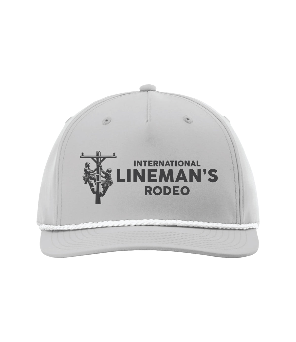 Lineman's Rodeo '26 | Logo Lt. Grey/White Rope Cap