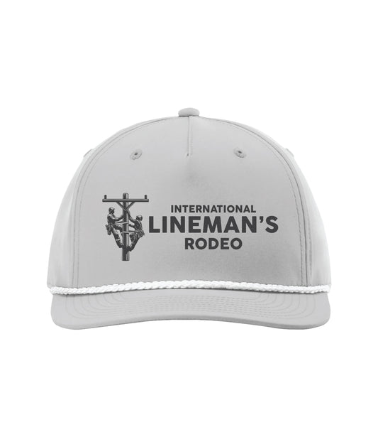 Lineman's Rodeo '26 | Logo Lt. Grey/White Rope Cap