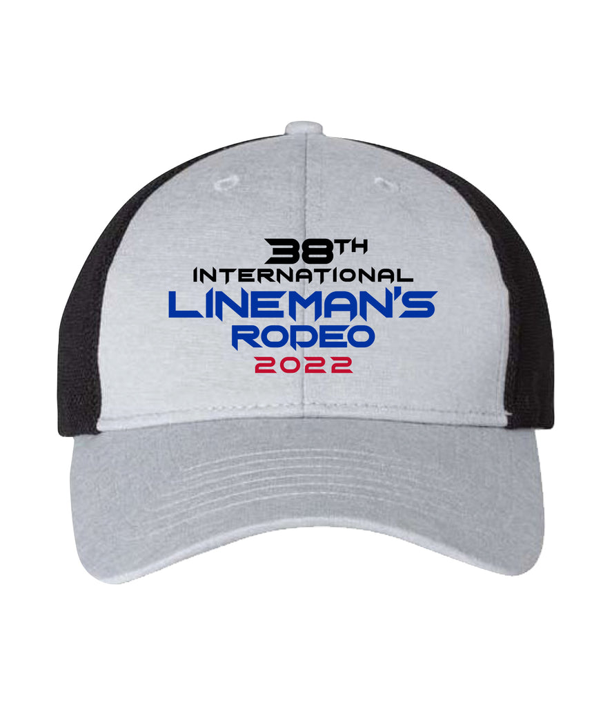 Lineman's Rodeo '22 - Grey/Black Adjustable Cap